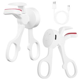 2Pcs Heated Eyelash Curler Electric USB Rechargeable Eyelash Curler Anti-Burn Compact with Comb Heat up Fast Within 8S for All Eye Shapes for Women Ma