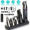 All In One Beard Trimmer for Men With 5 Trimmer Heads IPX5 Waterproof Electric Razor For Face Nose Body Beard Cordless Hair Shaver Clipper Grooming Ki