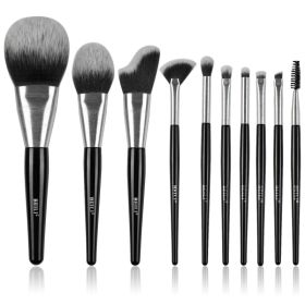 High-quality Makeup Brushes With Wooden Handles, Premium Natural 10pcs Makeup Brushes. (Option: MB10)